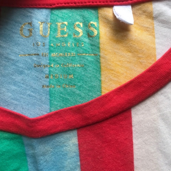 Rainbow Striped Guess Shirt - Picture 2 of 3